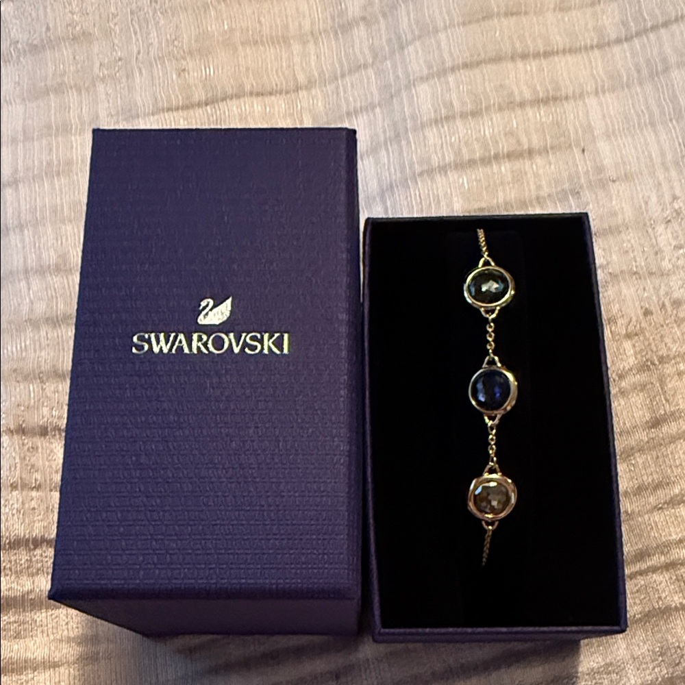 Swarovski Bracelet with Gold and Multicolor Crystals brand new in box